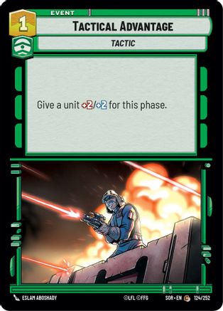 Tactical Advantage (124/252) - Spark of Rebellion Foil - Premium Star Wars: Unlimited Single from Spark of Rebellion - Just $0.08! Shop now at Game Crave Tournament Store
