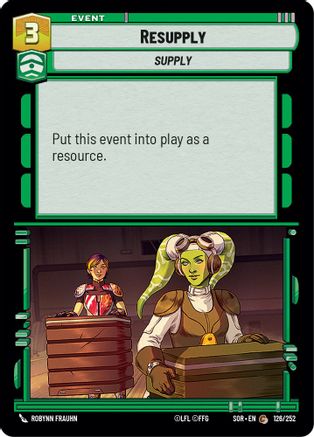 Resupply (SPARK OF REBELLION) Foil - Premium Star Wars: Unlimited Single from Spark of Rebellion - Just $0.08! Shop now at Game Crave Tournament Store