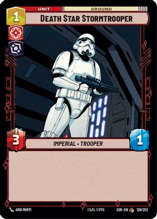 Death Star Stormtrooper (128) - Spark of Rebellion Foil - Premium Star Wars: Unlimited Single from Spark of Rebellion - Just $0.08! Shop now at Game Crave Tournament Store