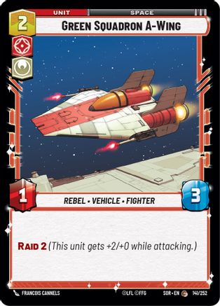 Green Squadron A-Wing (141) - Spark of Rebellion Foil - Premium Star Wars: Unlimited Single from Spark of Rebellion - Just $0.08! Shop now at Game Crave Tournament Store