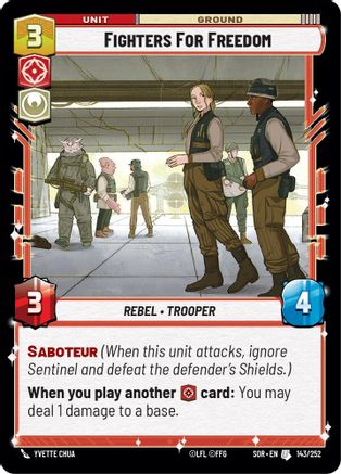 Fighters For Freedom (SPARK OF REBELLION) - Premium Star Wars: Unlimited Single from Spark of Rebellion - Just $0.08! Shop now at Game Crave Tournament Store