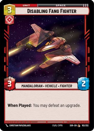 Disabling Fang Fighter (162/252) - Spark of Rebellion - Premium Star Wars: Unlimited Single from Spark of Rebellion - Just $0.08! Shop now at Game Crave Tournament Store