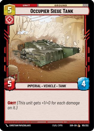 Occupier Siege Tank (165) - Spark of Rebellion Foil - Premium Star Wars: Unlimited Single from Spark of Rebellion - Just $0.08! Shop now at Game Crave Tournament Store