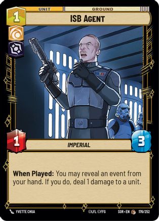 ISB Agent (176) - Spark of Rebellion - Premium Star Wars: Unlimited Single from Spark of Rebellion - Just $0.08! Shop now at Game Crave Tournament Store