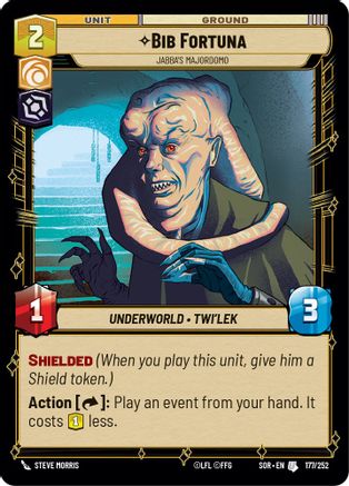 Bib Fortuna - Jabba's Majordomo (177) - Spark of Rebellion - Premium Star Wars: Unlimited Single from Spark of Rebellion - Just $0.08! Shop now at Game Crave Tournament Store