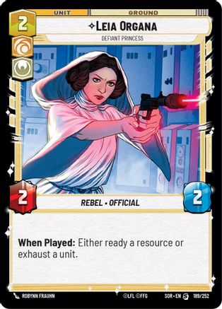 Leia Organa - Defiant Princess (SPARK OF REBELLION) - Premium Star Wars: Unlimited Single from Spark of Rebellion - Just $0.25! Shop now at Game Crave Tournament Store