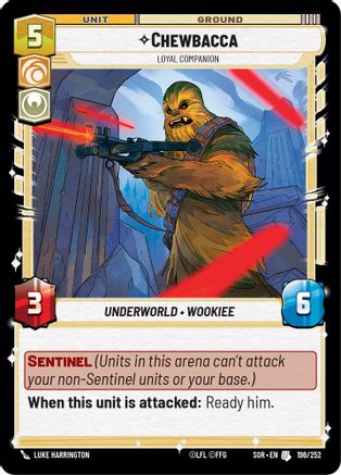 Chewbacca - Loyal Companion (196/252) - Spark of Rebellion - Premium Star Wars: Unlimited Single from Spark of Rebellion - Just $0.08! Shop now at Game Crave Tournament Store