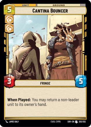 Cantina Bouncer (SPARK OF REBELLION) Foil - Premium Star Wars: Unlimited Single from Spark of Rebellion - Just $0.08! Shop now at Game Crave Tournament Store