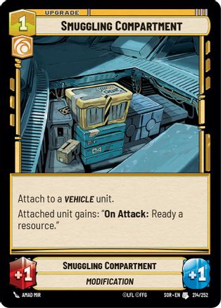 Smuggling Compartment (214) - Spark of Rebellion Foil - Premium Star Wars: Unlimited Single from Spark of Rebellion - Just $0.08! Shop now at Game Crave Tournament Store