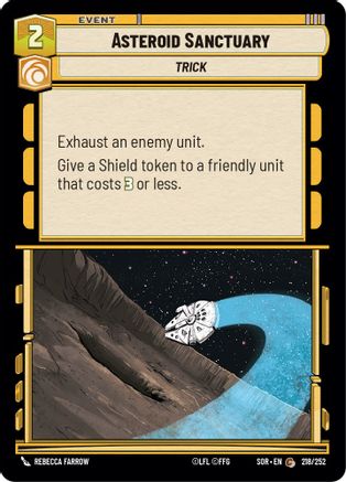 Asteroid Sanctuary (218/252) - Spark of Rebellion Foil - Premium Star Wars: Unlimited Single from Spark of Rebellion - Just $0.08! Shop now at Game Crave Tournament Store
