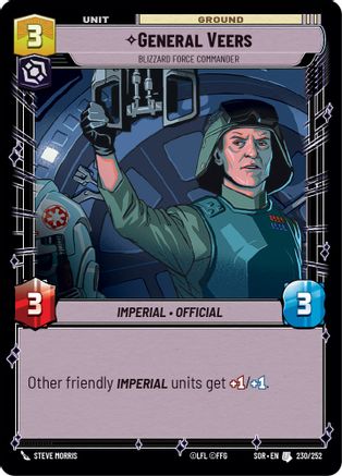 General Veers - Blizzard Force Commander (230) - Spark of Rebellion - Premium Star Wars: Unlimited Single from Spark of Rebellion - Just $0.08! Shop now at Game Crave Tournament Store