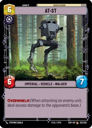 AT-ST (232) - Spark of Rebellion - Premium Star Wars: Unlimited Single from Spark of Rebellion - Just $0.08! Shop now at Game Crave Tournament Store