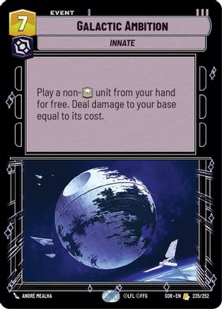 Galactic Ambition (SPARK OF REBELLION) Foil - Premium Star Wars: Unlimited Single from Spark of Rebellion - Just $0.08! Shop now at Game Crave Tournament Store