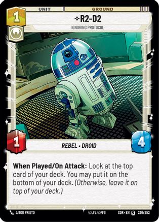 R2-D2 - Ignoring Protocol (SPARK OF REBELLION) - Premium Star Wars: Unlimited Single from Spark of Rebellion - Just $0.81! Shop now at Game Crave Tournament Store