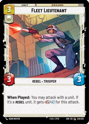 Fleet Lieutenant (240) - Spark of Rebellion - Premium Star Wars: Unlimited Single from Spark of Rebellion - Just $0.08! Shop now at Game Crave Tournament Store