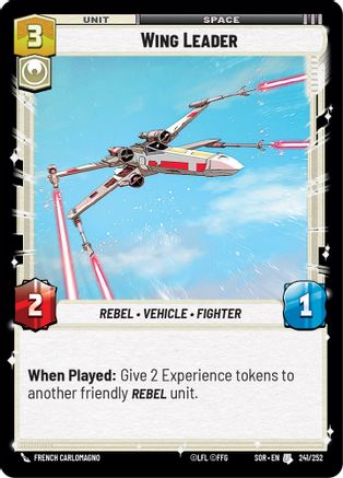 Wing Leader (SPARK OF REBELLION) - Premium Star Wars: Unlimited Single from Spark of Rebellion - Just $0.08! Shop now at Game Crave Tournament Store