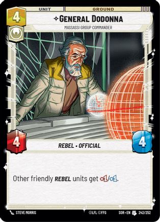 General Dodonna - Massassi Group Commander (242) - Spark of Rebellion - Premium Star Wars: Unlimited Single from Spark of Rebellion - Just $0.08! Shop now at Game Crave Tournament Store