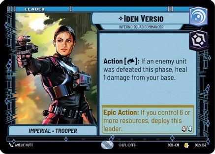 Iden Versio - Inferno Squad Commander (SPARK OF REBELLION) - Premium Star Wars: Unlimited Single from Spark of Rebellion - Just $0.08! Shop now at Game Crave Tournament Store