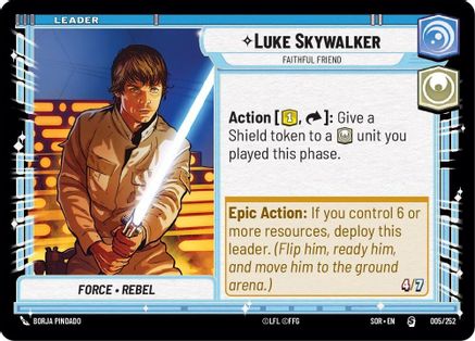 Luke Skywalker - Faithful Friend (SPARK OF REBELLION) - Premium Star Wars: Unlimited Single from Spark of Rebellion - Just $0.27! Shop now at Game Crave Tournament Store