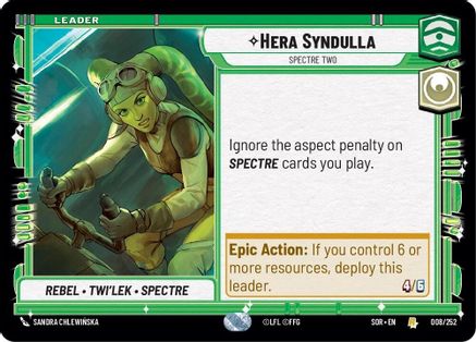 Hera Syndulla - Spectre Two (SPARK OF REBELLION) - Premium Star Wars: Unlimited Single from Spark of Rebellion - Just $0.08! Shop now at Game Crave Tournament Store