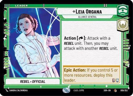 Leia Organa - Alliance General (9) - Spark of Rebellion - Premium Star Wars: Unlimited Single from Spark of Rebellion - Just $0.08! Shop now at Game Crave Tournament Store