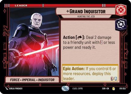 Grand Inquisitor - Hunting the Jedi (SPARK OF REBELLION) - Premium Star Wars: Unlimited Single from Spark of Rebellion - Just $0.08! Shop now at Game Crave Tournament Store