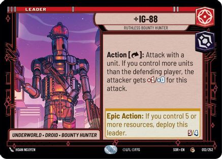 IG-88 - Ruthless Bounty Hunter (12) - Spark of Rebellion - Premium Star Wars: Unlimited Single from Spark of Rebellion - Just $0.08! Shop now at Game Crave Tournament Store