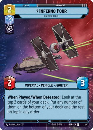 Inferno Four - Unforgetting (Hyperspace) (SPARK OF REBELLION) - Premium Star Wars: Unlimited Single from Spark of Rebellion - Just $1.13! Shop now at Game Crave Tournament Store