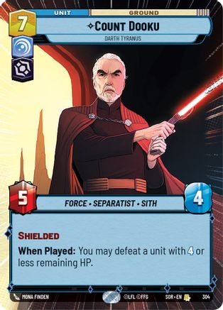 Count Dooku - Darth Tyranus (Hyperspace) (SPARK OF REBELLION) - Premium Star Wars: Unlimited Single from Spark of Rebellion - Just $0.61! Shop now at Game Crave Tournament Store