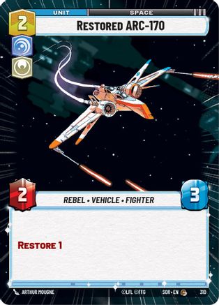 Restored ARC-170 (Hyperspace) (SPARK OF REBELLION) Foil - Premium Star Wars: Unlimited Single from Spark of Rebellion - Just $0.43! Shop now at Game Crave Tournament Store