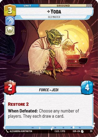 Yoda - Old Master (Hyperspace) (SPARK OF REBELLION) Foil - Premium Star Wars: Unlimited Single from Spark of Rebellion - Just $0.78! Shop now at Game Crave Tournament Store
