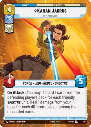 Kanan Jarrus - Revealed Jedi (Hyperspace) (SPARK OF REBELLION) Foil - Premium Star Wars: Unlimited Single from Spark of Rebellion - Just $2.24! Shop now at Game Crave Tournament Store