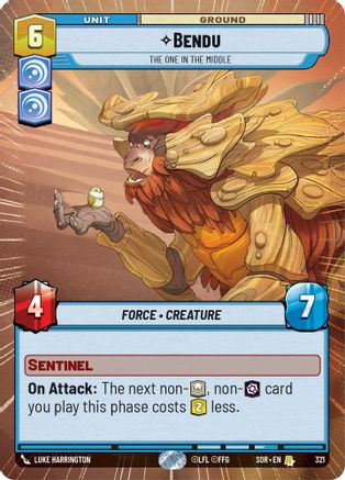 Bendu - The One in the Middle (Hyperspace) (SPARK OF REBELLION) Foil - Premium Star Wars: Unlimited Single from Spark of Rebellion - Just $1.41! Shop now at Game Crave Tournament Store