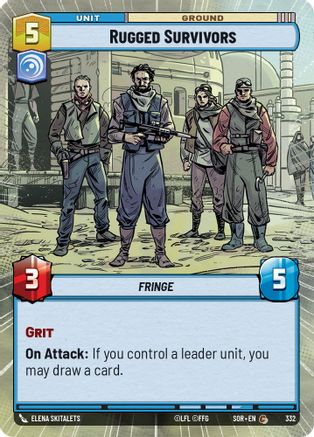 Rugged Survivors (Hyperspace) (SPARK OF REBELLION) - Premium Star Wars: Unlimited Single from Spark of Rebellion - Just $0.08! Shop now at Game Crave Tournament Store