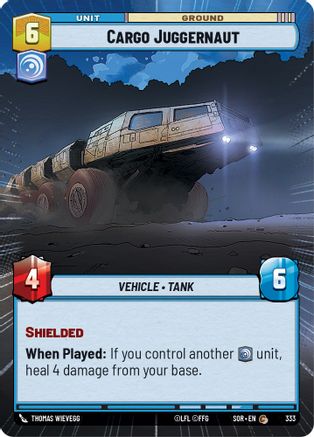 Cargo Juggernaut (Hyperspace) (SPARK OF REBELLION) - Premium Star Wars: Unlimited Single from Spark of Rebellion - Just $0.08! Shop now at Game Crave Tournament Store