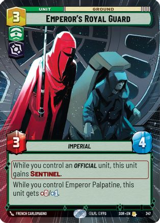 Emperor's Royal Guard (Hyperspace) (SPARK OF REBELLION) - Premium Star Wars: Unlimited Single from Spark of Rebellion - Just $1.20! Shop now at Game Crave Tournament Store