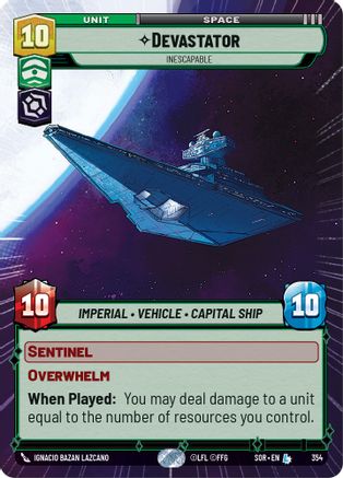 Devastator - Inescapable (Hyperspace) (SPARK OF REBELLION) Foil - Premium Star Wars: Unlimited Single from Spark of Rebellion - Just $8.36! Shop now at Game Crave Tournament Store