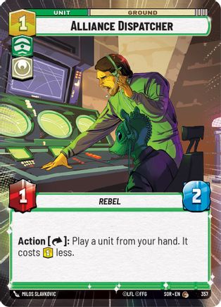 Alliance Dispatcher (Hyperspace) (SPARK OF REBELLION) Foil - Premium Star Wars: Unlimited Single from Spark of Rebellion - Just $0.20! Shop now at Game Crave Tournament Store
