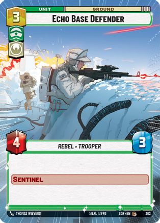 Echo Base Defender (Hyperspace) (SPARK OF REBELLION) - Premium Star Wars: Unlimited Single from Spark of Rebellion - Just $0.29! Shop now at Game Crave Tournament Store