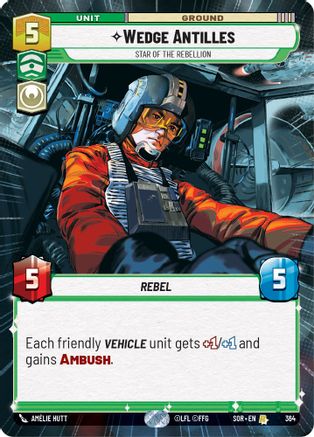 Wedge Antilles - Star of the Rebellion (Hyperspace) (SPARK OF REBELLION) Foil - Premium Star Wars: Unlimited Single from Spark of Rebellion - Just $2.49! Shop now at Game Crave Tournament Store