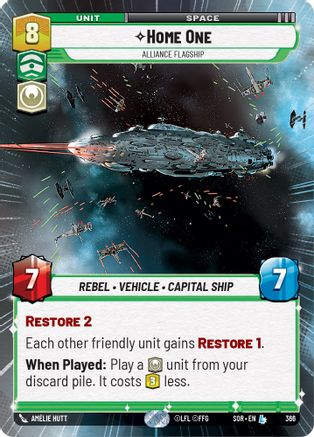 Home One - Alliance Flagship (Hyperspace) (SPARK OF REBELLION) - Premium Star Wars: Unlimited Single from Spark of Rebellion - Just $4.87! Shop now at Game Crave Tournament Store