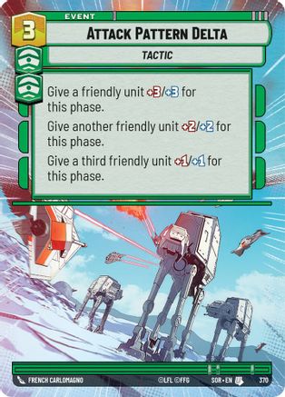 Attack Pattern Delta (Hyperspace) (SPARK OF REBELLION) Foil - Premium Star Wars: Unlimited Single from Spark of Rebellion - Just $0.45! Shop now at Game Crave Tournament Store