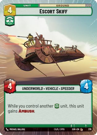 Escort Skiff (Hyperspace) (SPARK OF REBELLION) Foil - Premium Star Wars: Unlimited Single from Spark of Rebellion - Just $0.11! Shop now at Game Crave Tournament Store