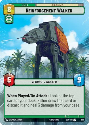 Reinforcement Walker (Hyperspace) (SPARK OF REBELLION) Foil - Premium Star Wars: Unlimited Single from Spark of Rebellion - Just $2.18! Shop now at Game Crave Tournament Store