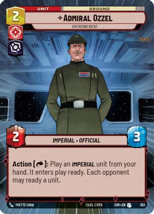 Admiral Ozzel - Overconfident (Hyperspace) (SPARK OF REBELLION) - Premium Star Wars: Unlimited Single from Spark of Rebellion - Just $0.08! Shop now at Game Crave Tournament Store
