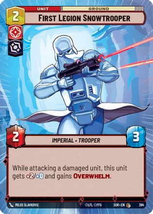 First Legion Snowtrooper (Hyperspace) (SPARK OF REBELLION) - Premium Star Wars: Unlimited Single from Spark of Rebellion - Just $0.08! Shop now at Game Crave Tournament Store