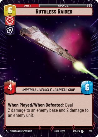 Ruthless Raider (Hyperspace) (SPARK OF REBELLION) Foil - Premium Star Wars: Unlimited Single from Spark of Rebellion - Just $4.50! Shop now at Game Crave Tournament Store