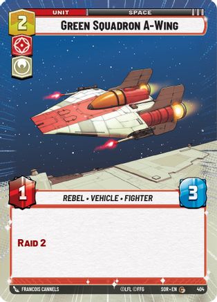 Green Squadron A-Wing (Hyperspace) (SPARK OF REBELLION) - Premium Star Wars: Unlimited Single from Spark of Rebellion - Just $0.29! Shop now at Game Crave Tournament Store