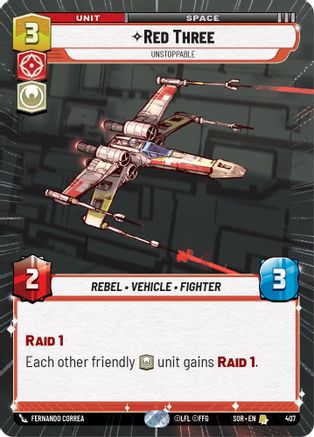 Red Three - Unstoppable (Hyperspace) (SPARK OF REBELLION) Foil - Premium Star Wars: Unlimited Single from Spark of Rebellion - Just $8.10! Shop now at Game Crave Tournament Store