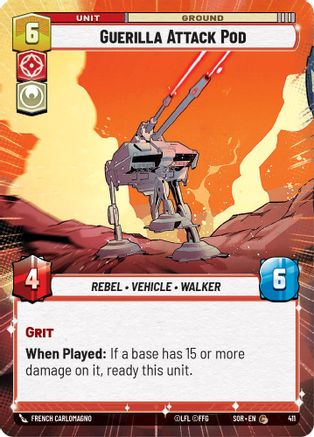 Guerilla Attack Pod (Hyperspace) (SPARK OF REBELLION) - Premium Star Wars: Unlimited Single from Spark of Rebellion - Just $0.11! Shop now at Game Crave Tournament Store